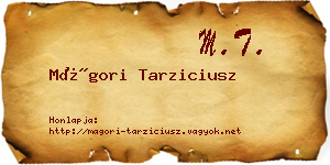 Mágori Tarziciusz névjegykártya